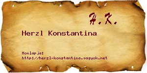 Herzl Konstantina névjegykártya